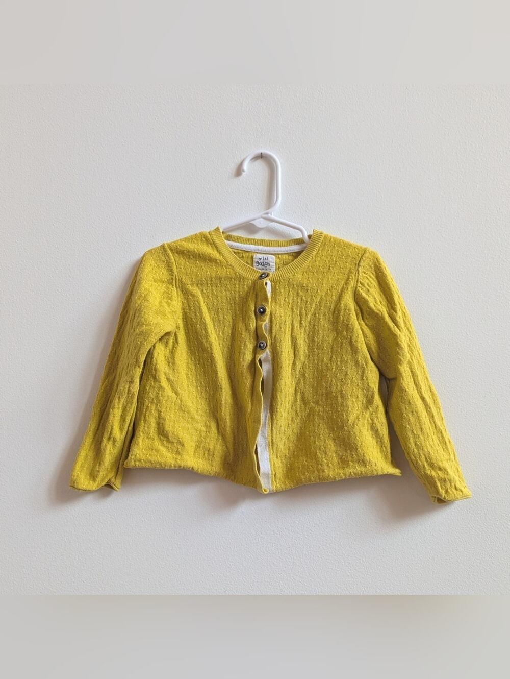 Mini Boden Light Cardigan 3-4y Girls Yellow